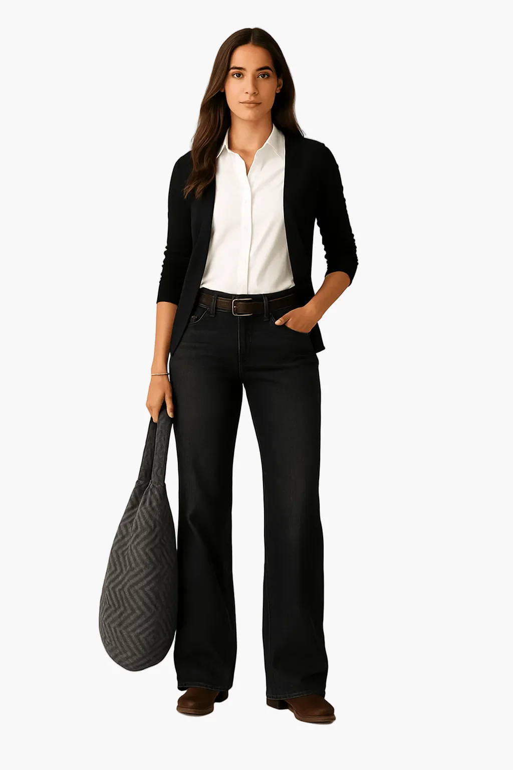 Damen Weitbein-Jeans für Alltag und Büro – Stilvolle Freizeit-Hose mit modernem Schnitt - Image 7