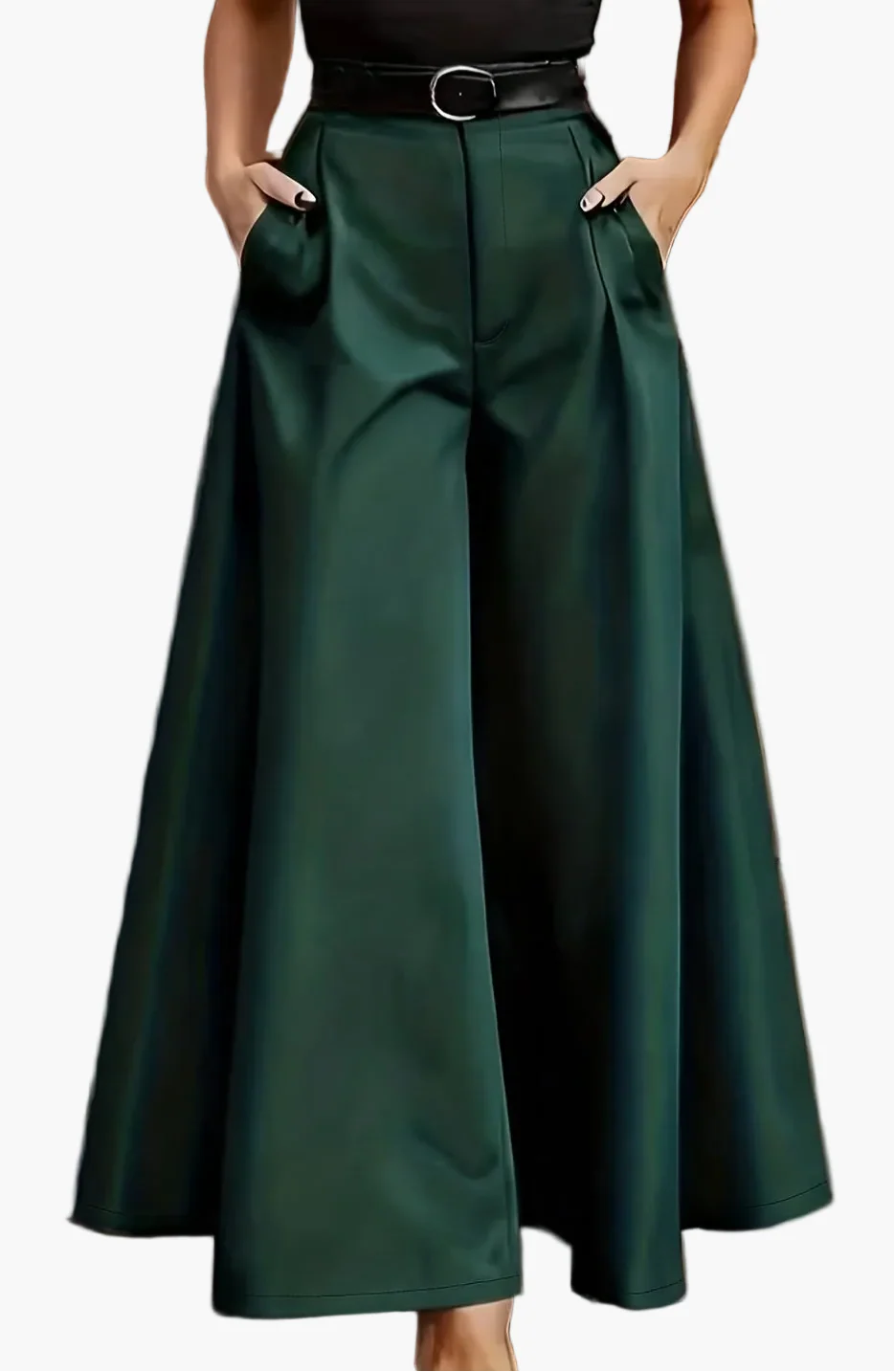 Damen Weitbeinige Palazzo Hose – Eleganter Business und Abend Look - Image 11