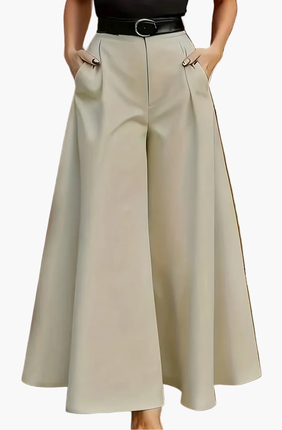 Damen Weitbeinige Palazzo Hose – Eleganter Business und Abend Look - Image 12