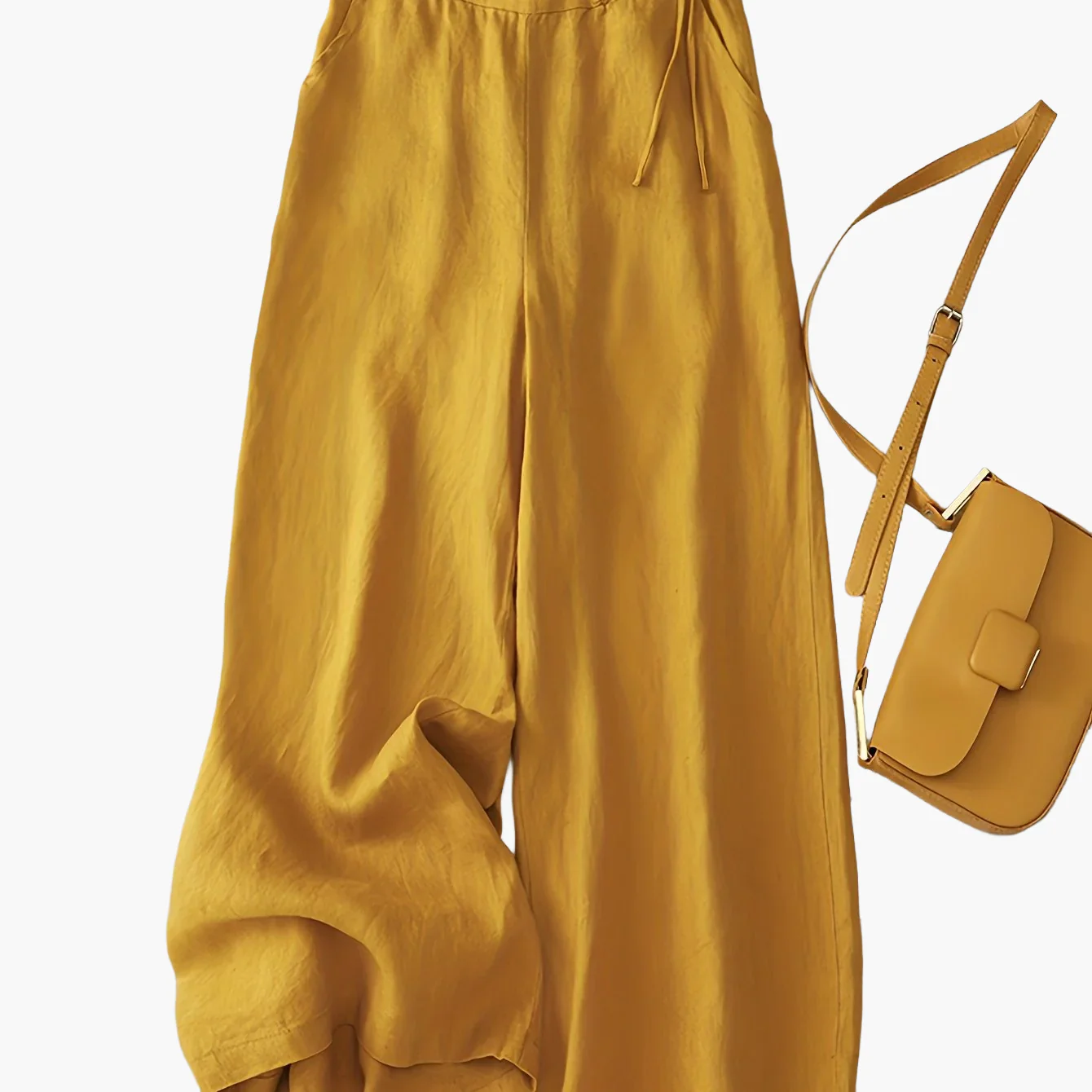 Damen Weite Freizeithose Elegant mit Bindegürtel – Perfekt für Frühling und Sommer - Image 10