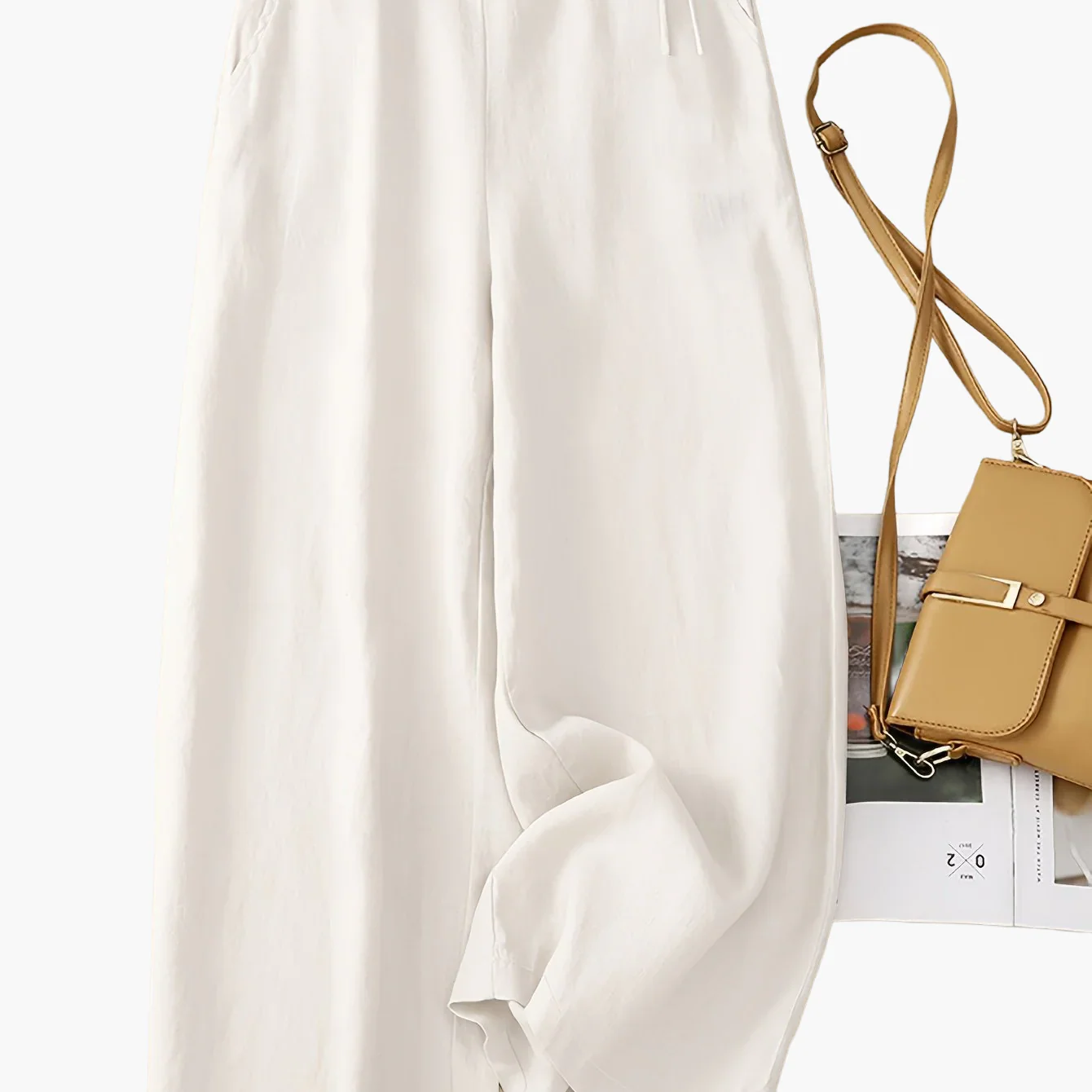 Damen Weite Freizeithose Elegant mit Bindegürtel – Perfekt für Frühling und Sommer - Image 15