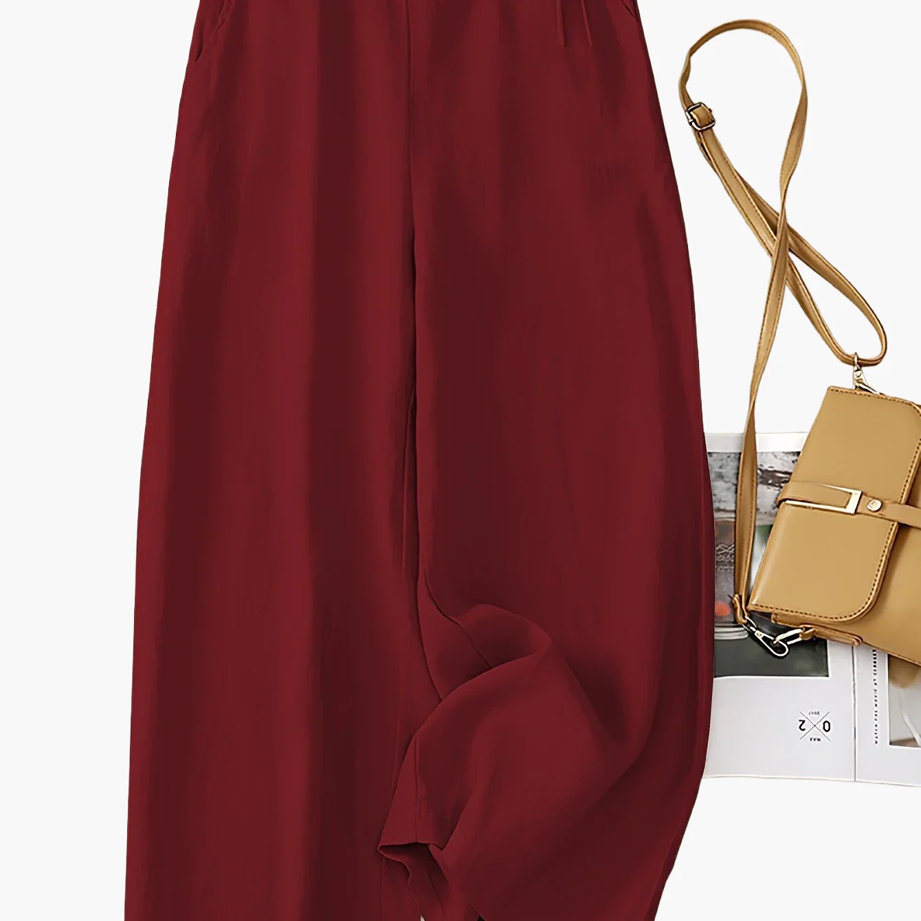 Damen Weite Freizeithose Elegant mit Bindegürtel – Perfekt für Frühling und Sommer - Image 16