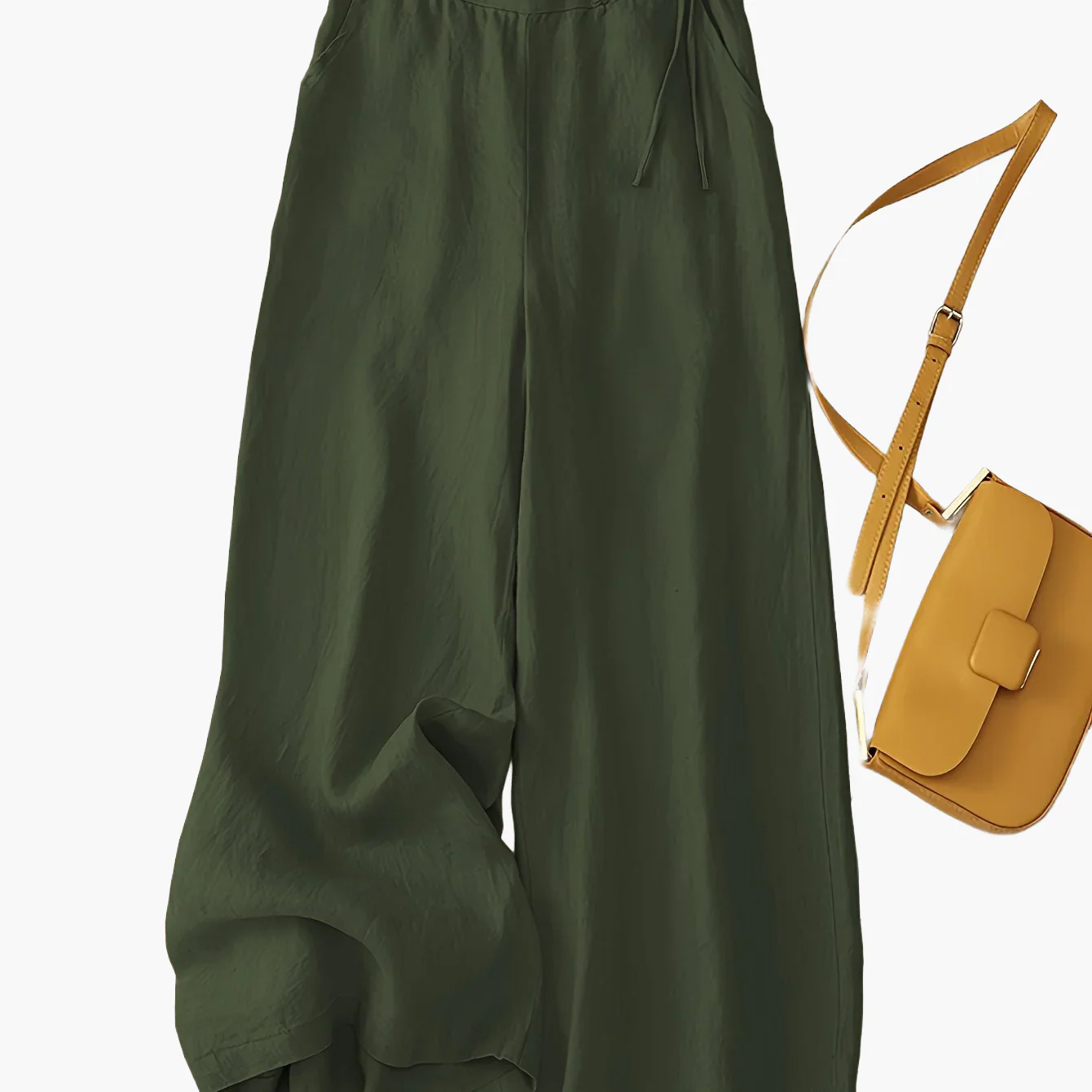Damen Weite Freizeithose Elegant mit Bindegürtel – Perfekt für Frühling und Sommer - Image 17