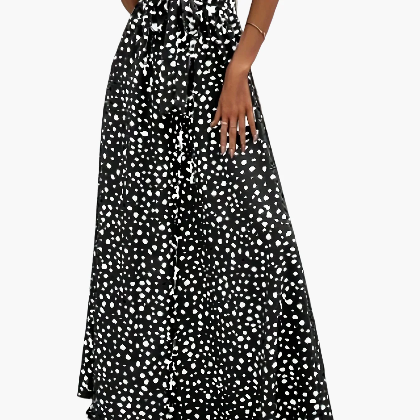 Damen Weite Palazzo-Hose mit Punkten und Bindegürtel – Eleganter Frühlings- und Sommerstil - Image 11