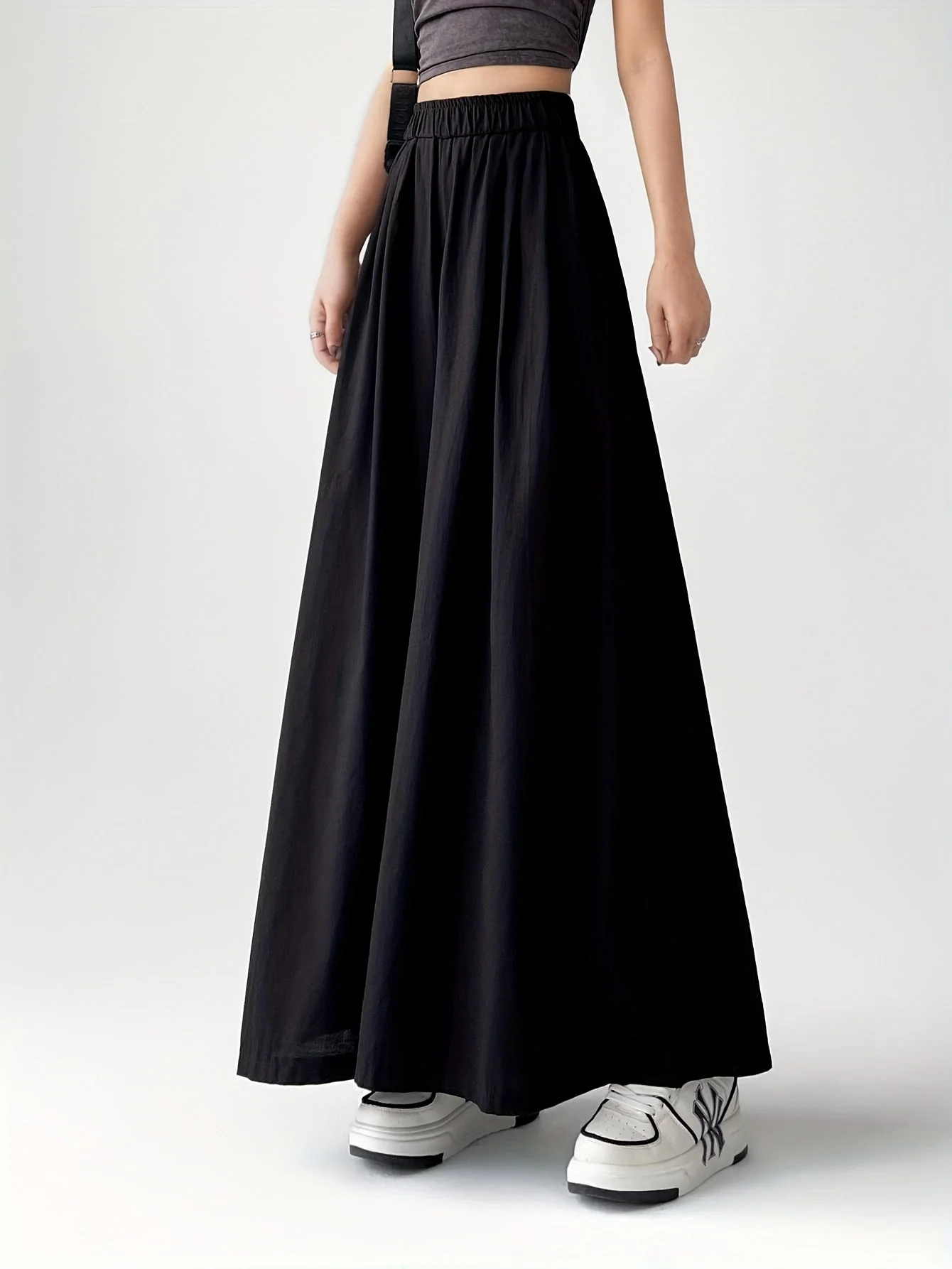 Damen Weitgeschnittene Culotte Hose für Freizeit und Alltag, Trendige Palazzo-Hose, Lockeres Design - Image 3