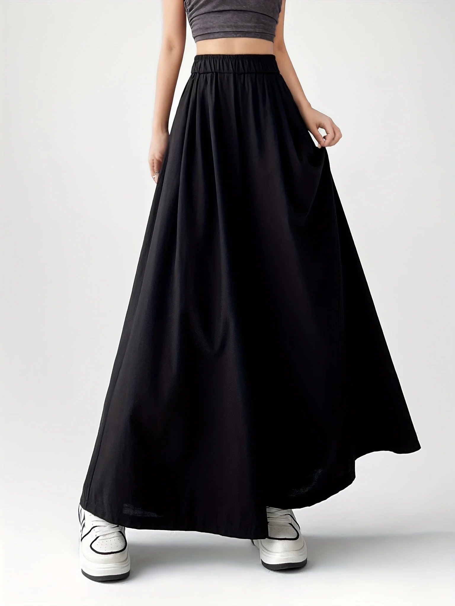 Damen Weitgeschnittene Culotte Hose für Freizeit und Alltag, Trendige Palazzo-Hose, Lockeres Design - Image 5