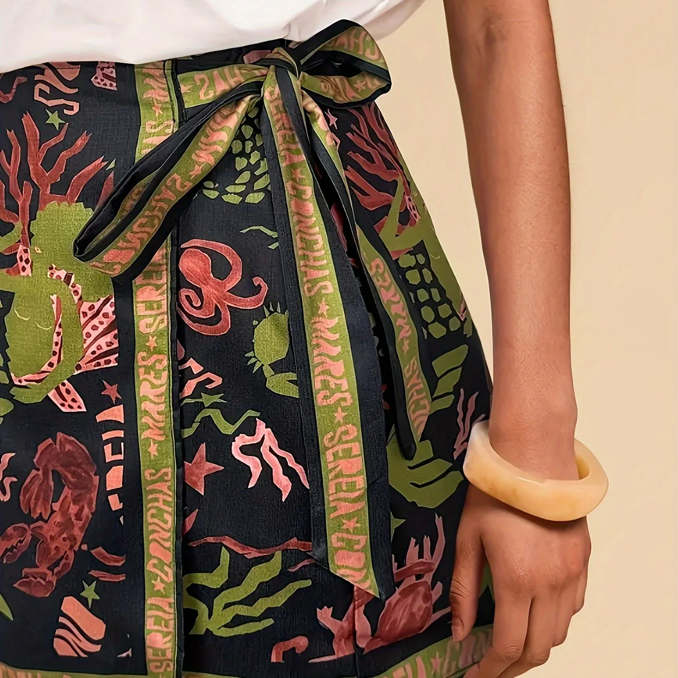Damen Wickelrock mit Meeresmotiven und folkloristischem Print – Modischer Minirock für Sommer und Freizeit - Image 14