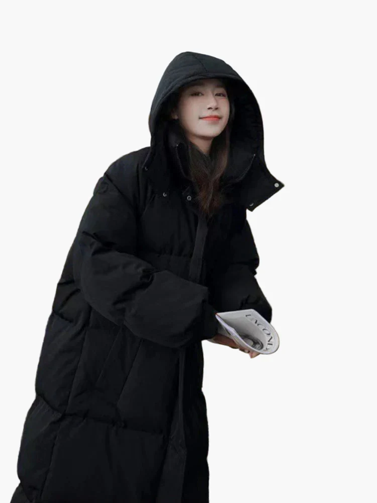 Damen Winter Daunen-Steppmantel Oversized Langer Puffermantel mit Kapuze – Perfekt für kalte Tage - Image 2
