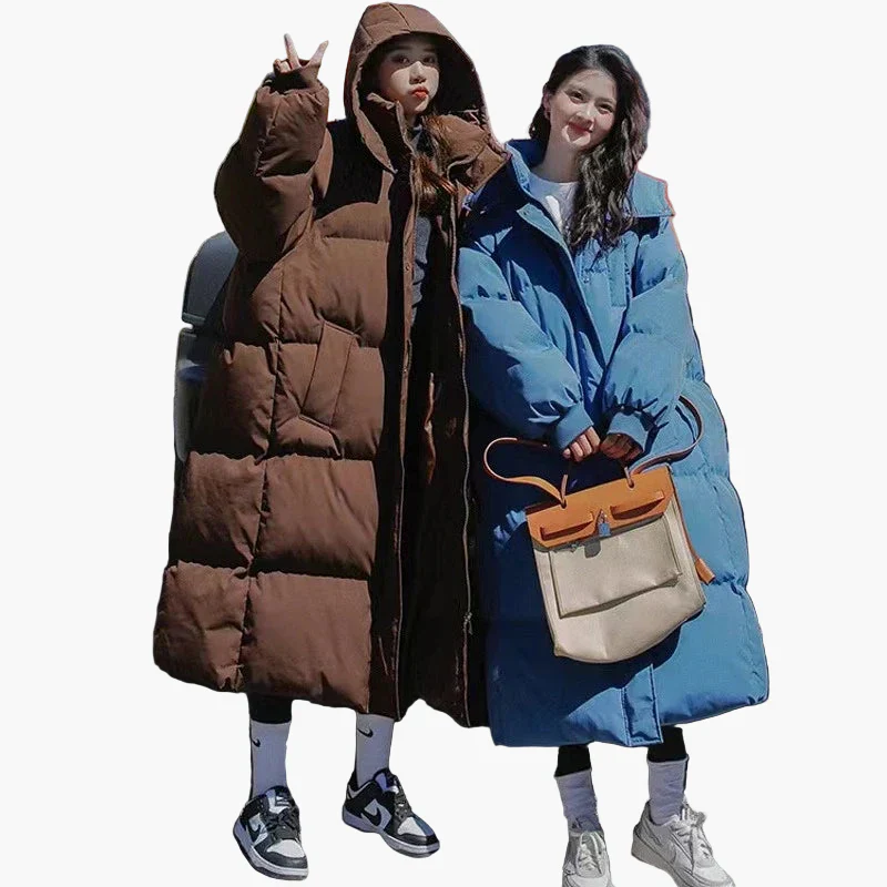 Damen Winter Daunen-Steppmantel Oversized Langer Puffermantel mit Kapuze – Perfekt für kalte Tage - Image 6