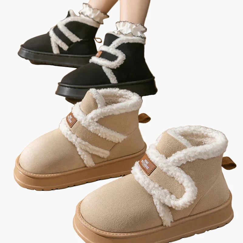 Damen Winter Hausschuhe Warm mit Klettverschluss – Komfort-Stiefel für Zuhause - Image 4