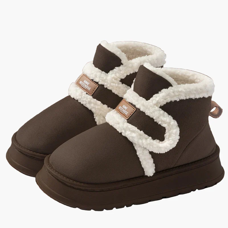 Damen Winter Hausschuhe Warm mit Klettverschluss – Komfort-Stiefel für Zuhause - Image 6
