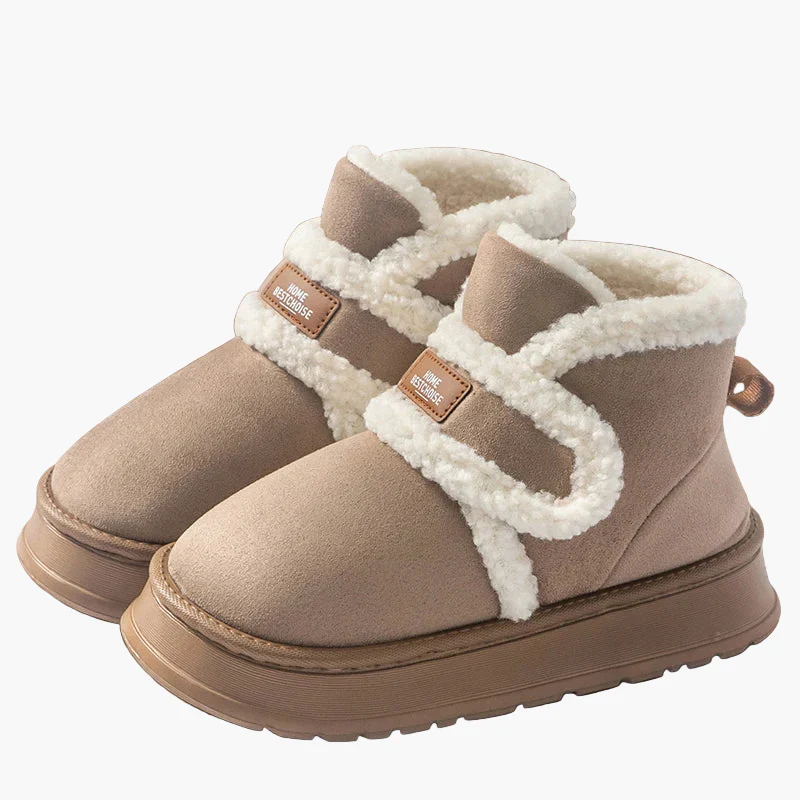 Damen Winter Hausschuhe Warm mit Klettverschluss – Komfort-Stiefel für Zuhause - Image 9