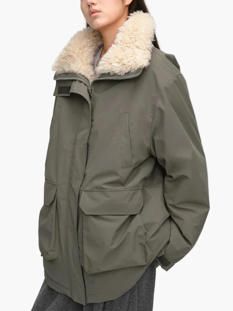 Damen Winter Parka mit Teddykragen – Modischer Oversize Mantel für kalte Tage - Image 3