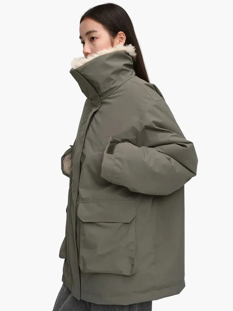 Damen Winter Parka mit Teddykragen – Modischer Oversize Mantel für kalte Tage - Image 5