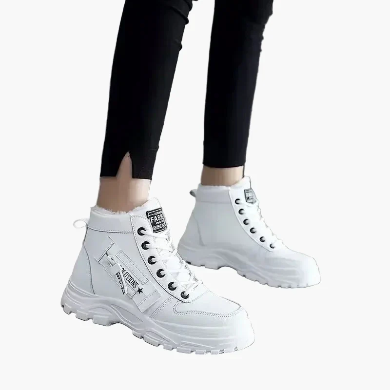 Damen Winter Sneaker Boots – Modische High Top Freizeitschuhe mit Warmfutter - Image 4