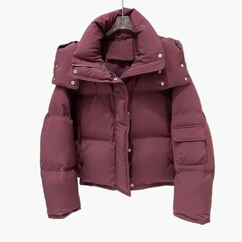 Damen Winter Steppjacke Kurz Geschnitten – Modische Übergangsjacke für kalte Tage - Image 4