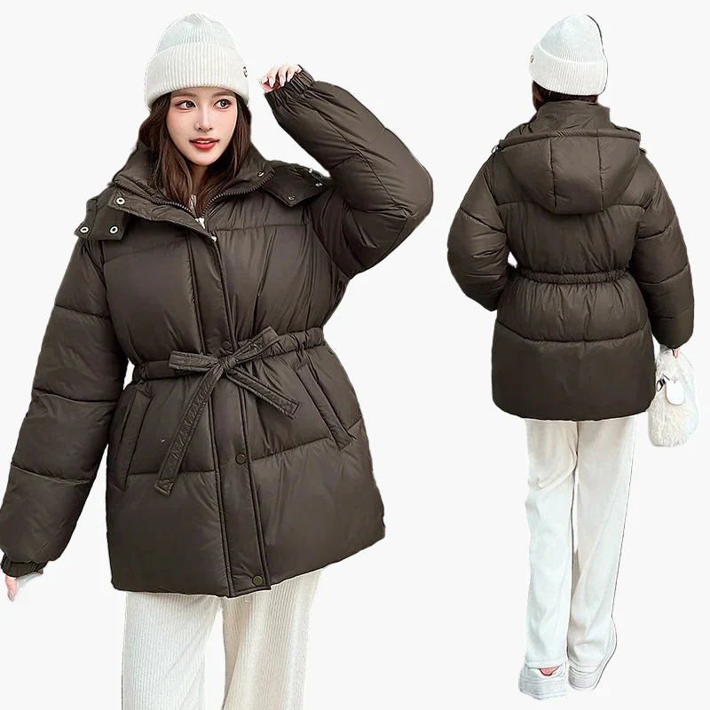 Damen Winter Steppjacke mit Gürtel – Modische Outdoorjacke für kalte Tage - Image 2