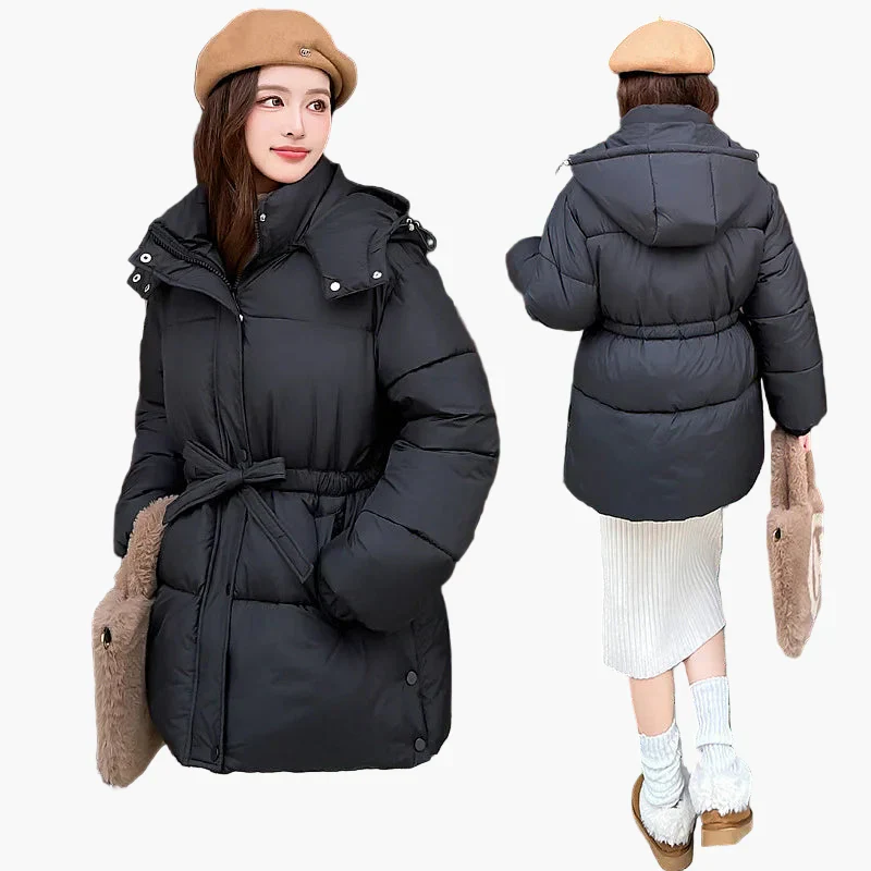 Damen Winter Steppjacke mit Gürtel – Modische Outdoorjacke für kalte Tage - Image 4