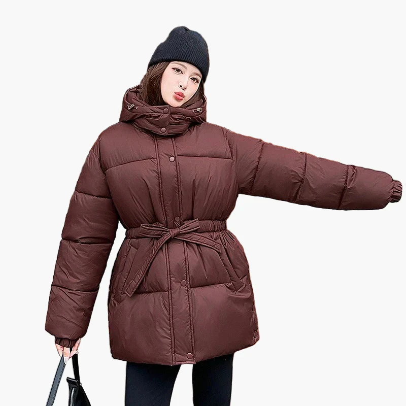 Damen Winter Steppjacke mit Gürtel – Modische Outdoorjacke für kalte Tage - Image 5