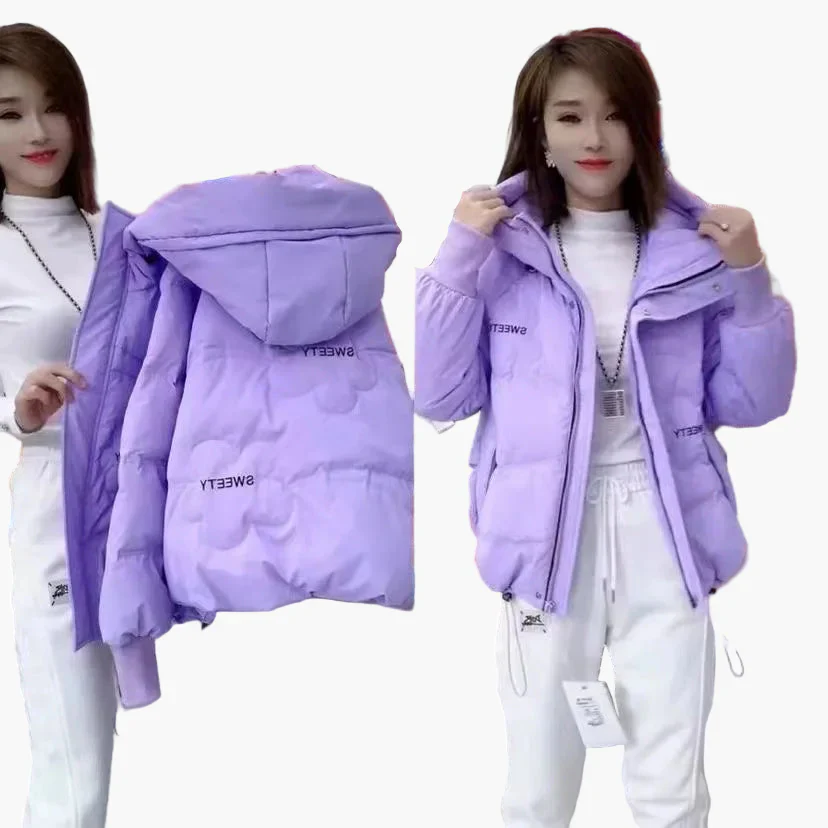 Damen Winter Steppjacke mit Kapuze – Bequemer Alltagspuffer, modischer Freizeitstil - Image 3