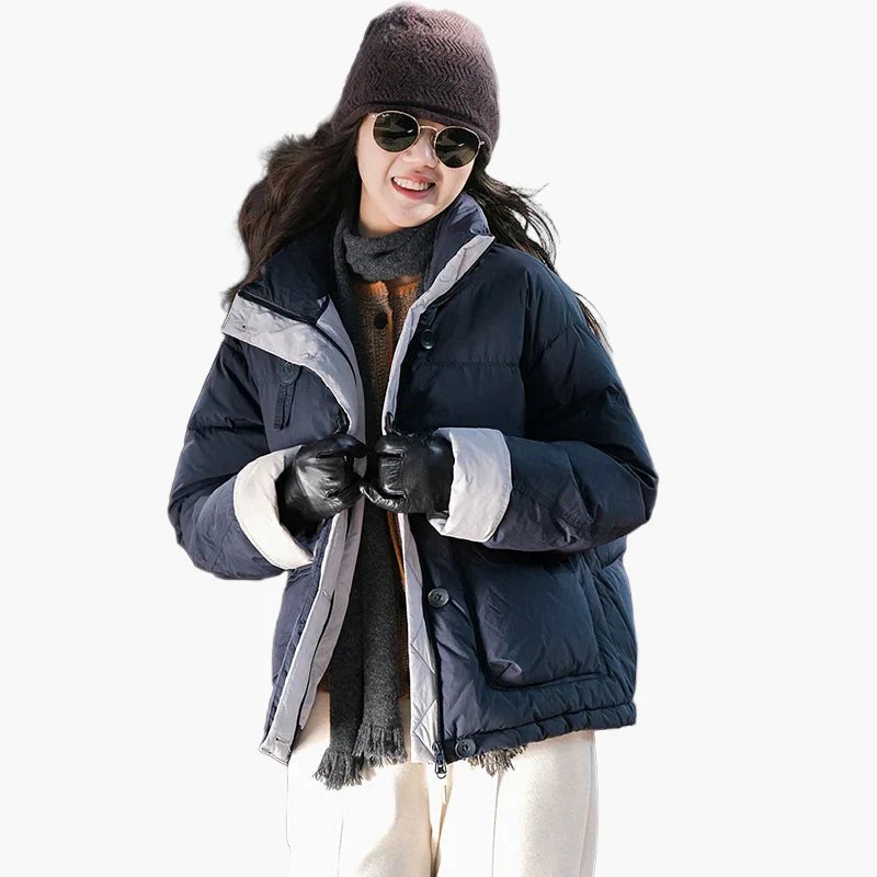 Damen Winter Steppjacke mit Kapuze, modisch locker, ideal für Alltag und Outdoor - Image 6