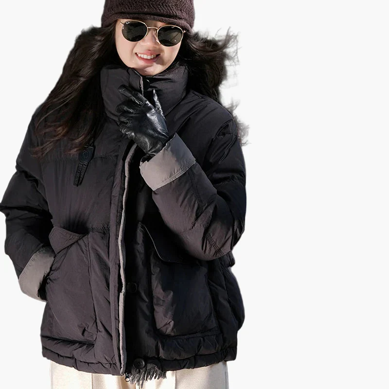 Damen Winter Steppjacke mit Kapuze, modisch locker, ideal für Alltag und Outdoor - Image 8