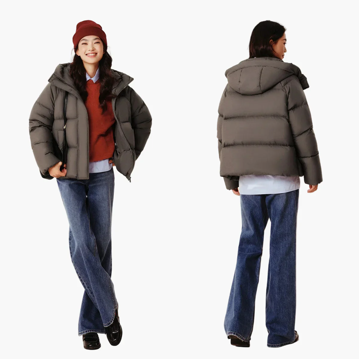 Damen Winter Steppjacke mit Kapuze – Modisch, Warm und Bequem für Alltag & Freizeit - Image 3