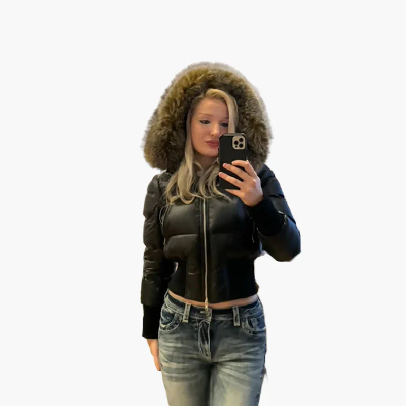 Damen Winter Steppjacke mit Kapuze, modisch, warm und vielseitig für Freizeit und Alltag - Image 4
