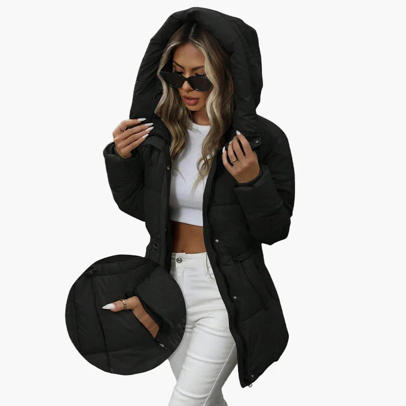 Damen Winter Steppjacke mit Kapuze, modisch, warm und vielseitig für Freizeit und Alltag - Image 6