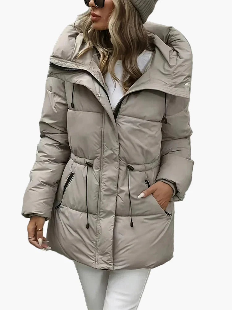 Damen Winter Steppjacke mit Kapuze, modisch, warm und vielseitig für Freizeit und Alltag - Image 8