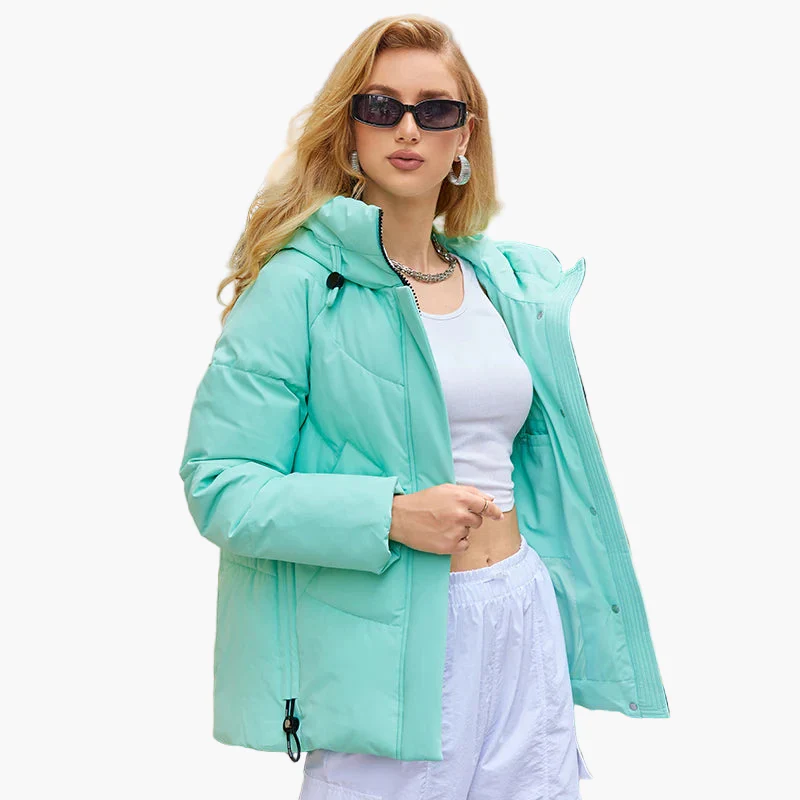 Damen Winter Steppjacke mit Kapuze – Modische Outdoorjacke für Alltag & Freizeit - Image 2