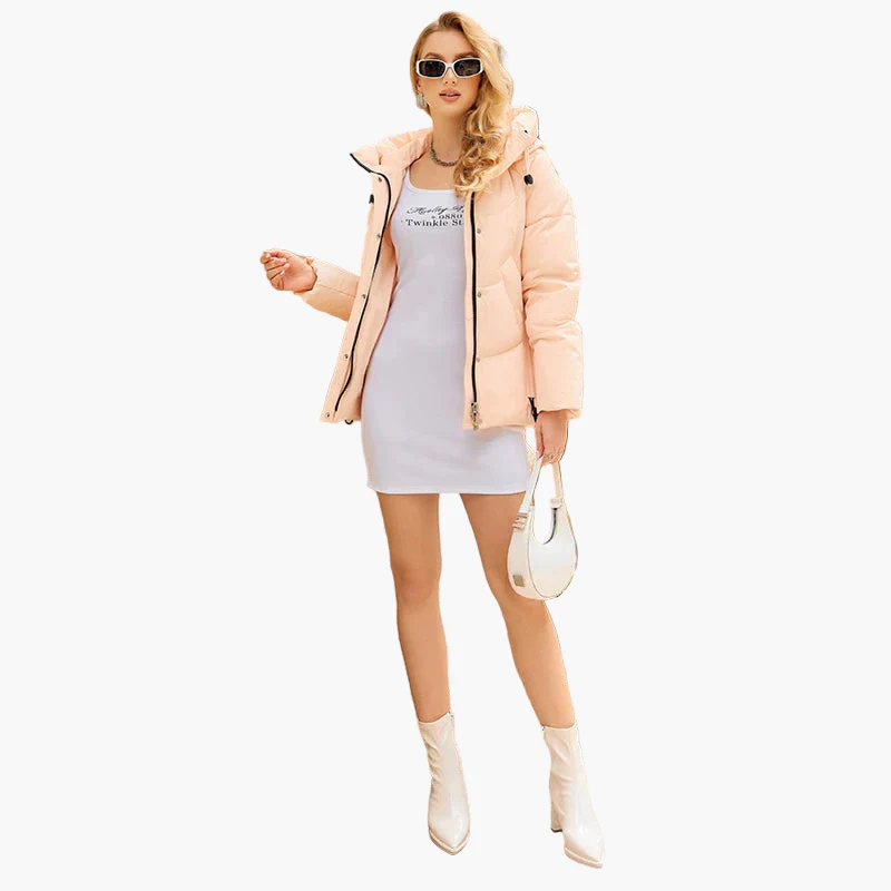 Damen Winter Steppjacke mit Kapuze – Modische Outdoorjacke für Alltag & Freizeit - Image 7