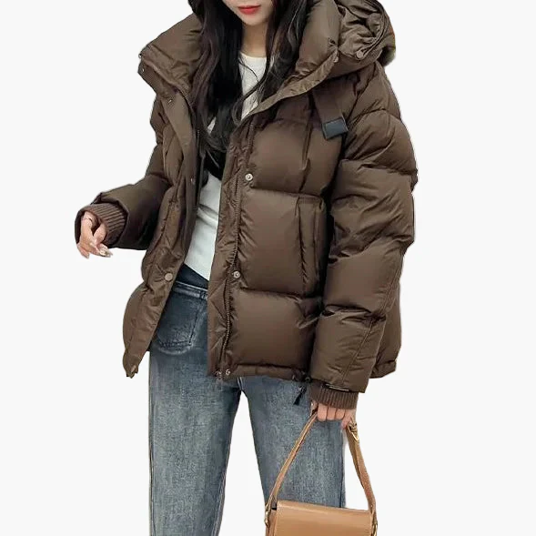Damen Winter Steppjacke mit Kapuze – Modische warme Outdoorjacke für Alltag und Freizeit