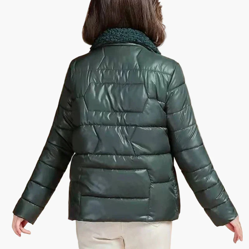 Damen Winter Steppjacke mit modischem Kragen – Elegante Outdoorjacke für kalte Tage - Image 2