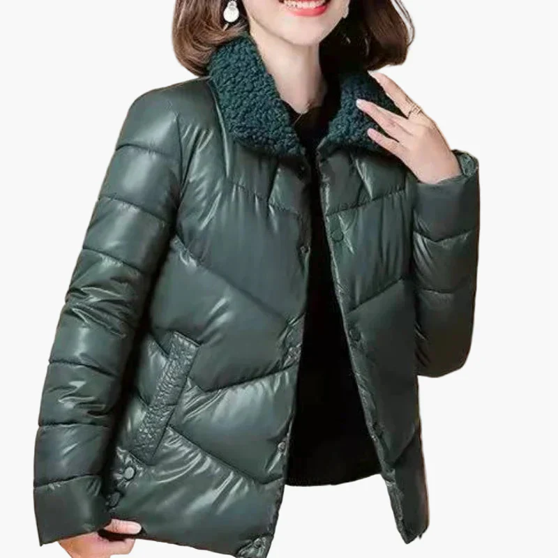 Damen Winter Steppjacke mit modischem Kragen – Elegante Outdoorjacke für kalte Tage - Image 5