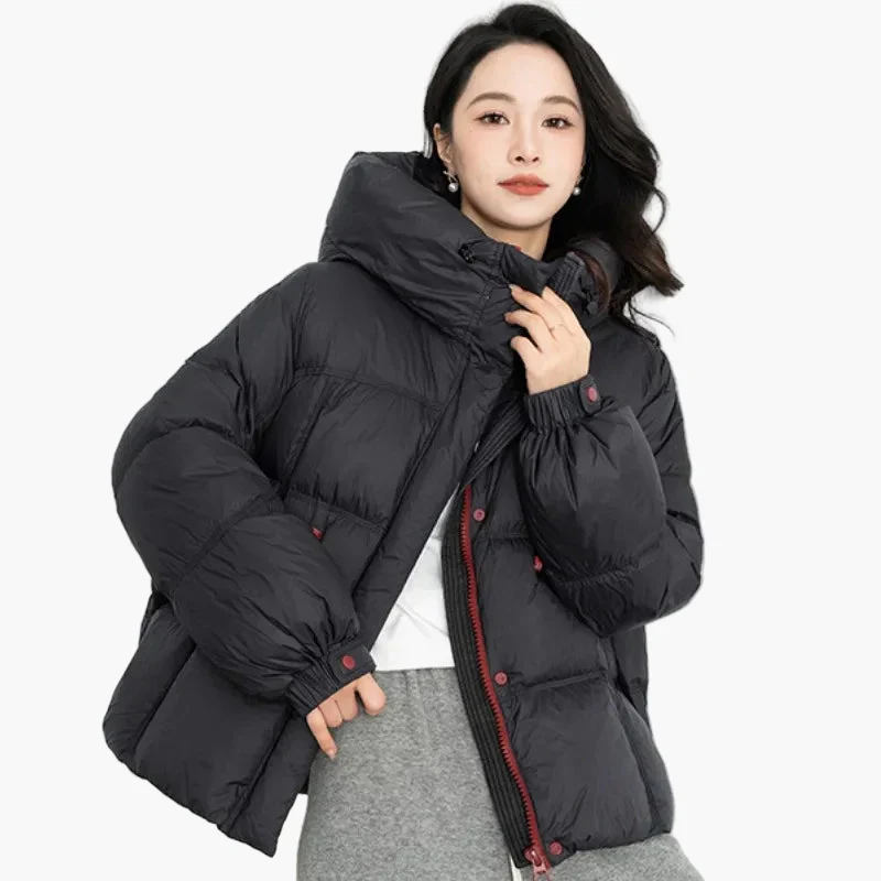 Damen Winter Steppjacke Oversize Stil mit Kapuze – Modische Freizeitjacke für kalte Tage - Image 6