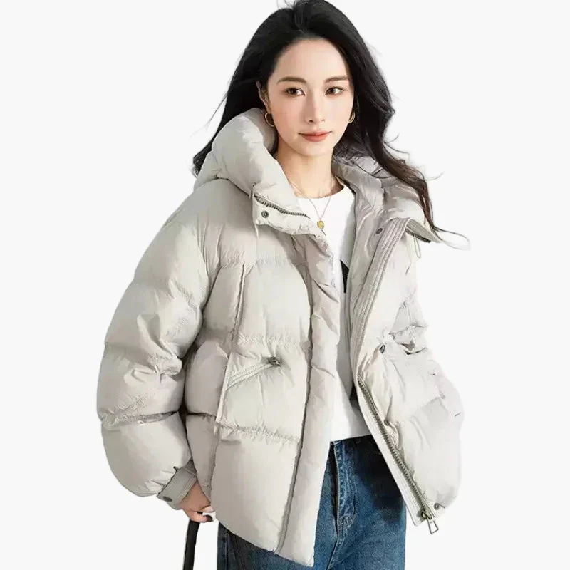 Damen Winter Steppjacke Oversize Stil mit Kapuze – Modische Freizeitjacke für kalte Tage - Image 7