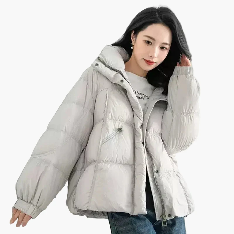 Damen Winter Steppjacke Oversize Stil mit Kapuze – Modische Freizeitjacke für kalte Tage - Image 8