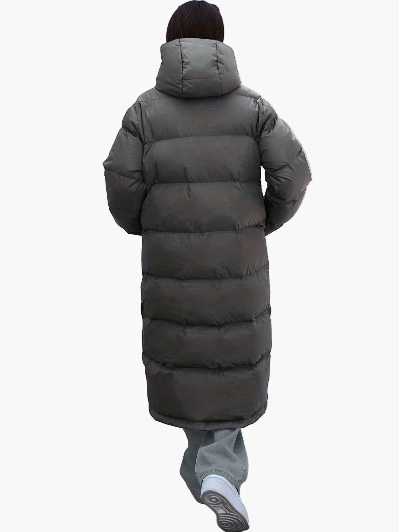 Damen Winter Steppmantel Lang Elegant Urban Style - Image 3