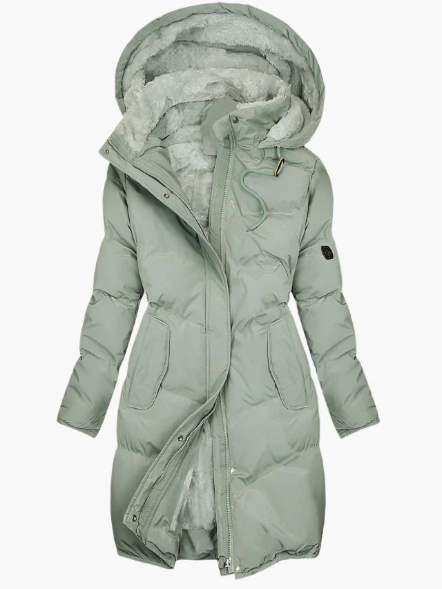 Damen Winter Steppmantel mit Kapuze – Eleganter, warmer Parka für Alltag & Outdoor - Image 3