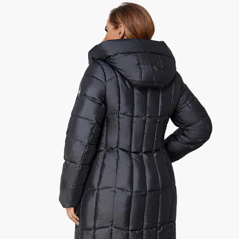 Damen Winter Steppmantel mit Kapuze, modischer langer Mantel für kalte Tage, Plus Size - Image 2