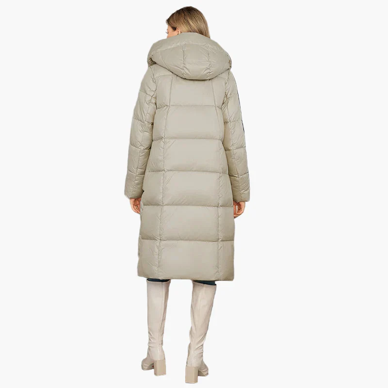 Damen Winter Steppmantel mit Kapuze – Modischer langer Parka für kalte Tage - Image 6