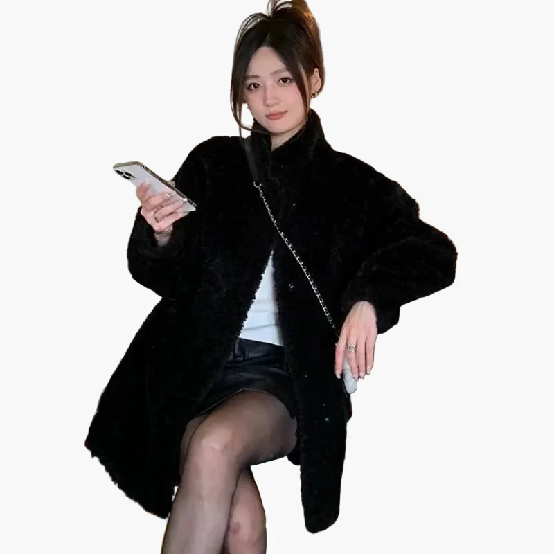 Damen Winter Trend Oversize Kuscheljacke – Modische Freizeitjacke für kalte Tage - Image 3