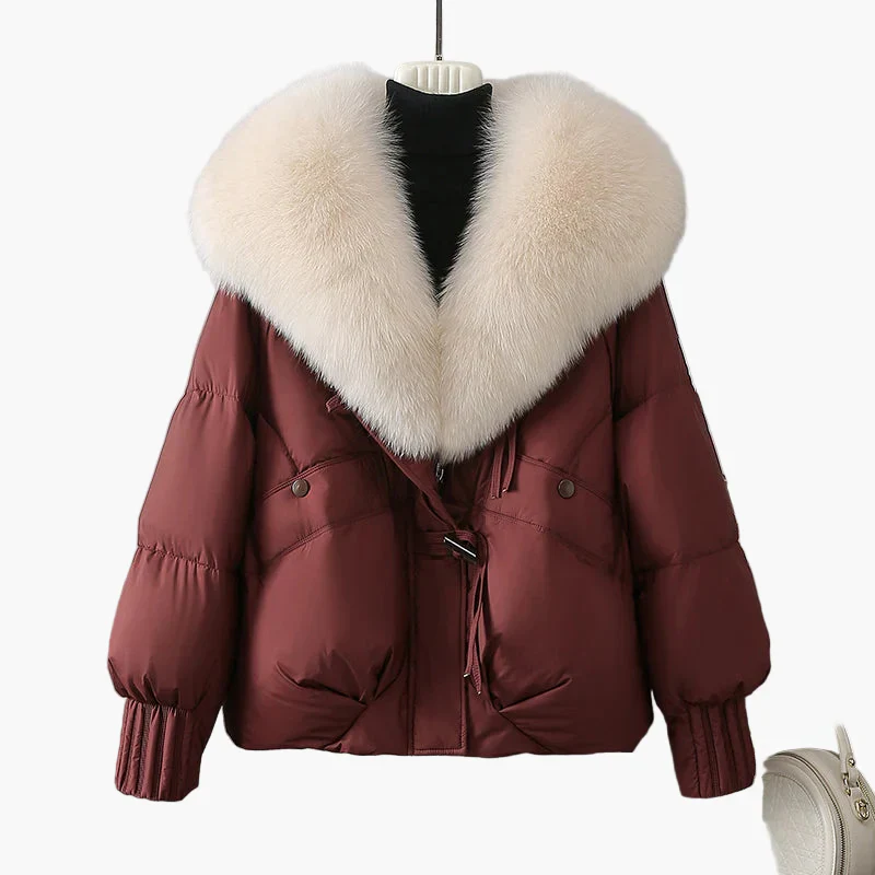 Damen Winterjacke mit großem Kragen – Elegante, warme Steppjacke für Alltag und Freizeit