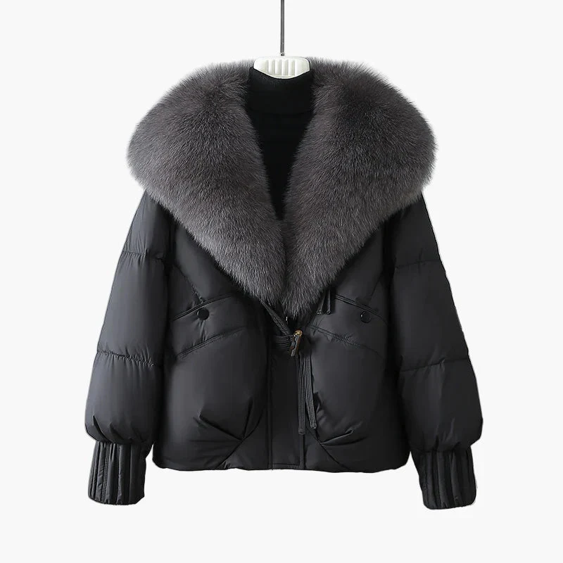 Damen Winterjacke mit großem Kragen – Elegante, warme Steppjacke für Alltag und Freizeit - Image 2
