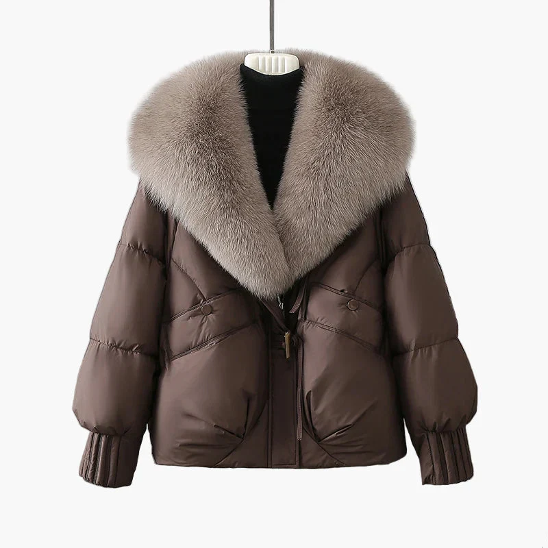 Damen Winterjacke mit großem Kragen – Elegante, warme Steppjacke für Alltag und Freizeit - Image 3