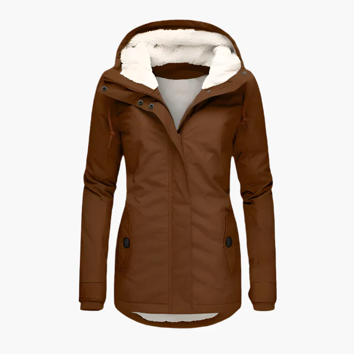Damen Wintermantel mit Kapuze – Wasserdichte Outdoorjacke für Alltag & Freizeit - Image 4