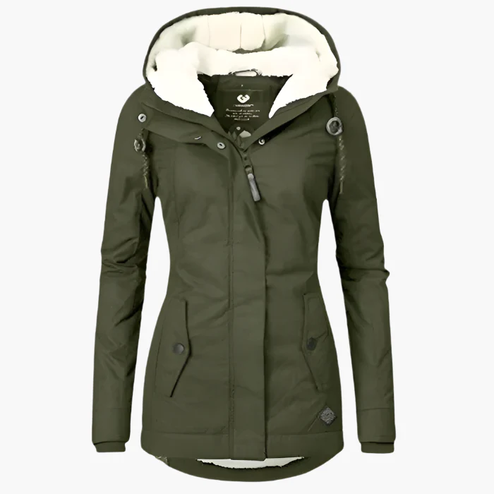 Damen Wintermantel mit Kapuze – Wasserdichte Outdoorjacke für Alltag & Freizeit - Image 5