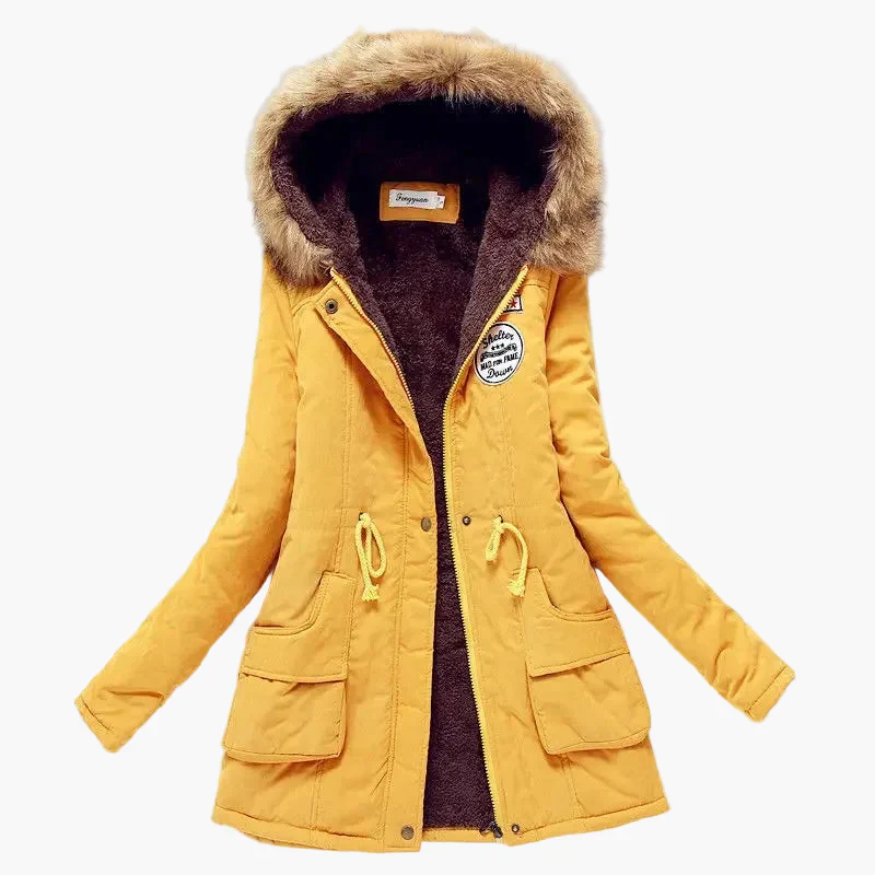 Damen Winterparka mit Kapuze und Fleece-Futter – Modischer Mantel für kalte Tage - Image 12