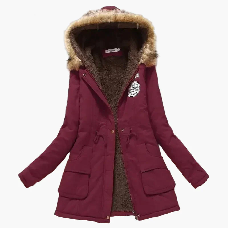 Damen Winterparka mit Kapuze und Fleece-Futter – Modischer Mantel für kalte Tage - Image 14